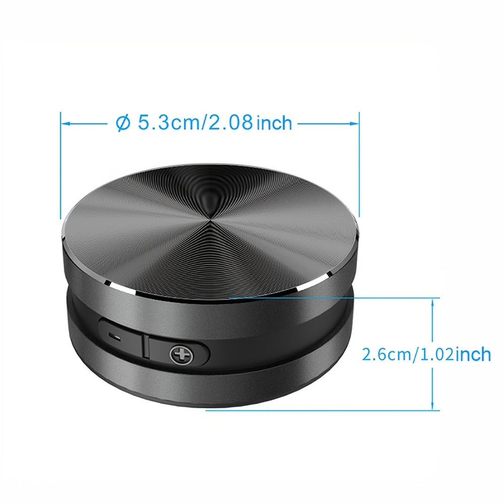 OKJEW 360° Surround Sound Wireless Speaker with Bass Boost, Button Control, Wireless Connectivity, Passive Amplification, Wall Mountable, Battery-Powered.