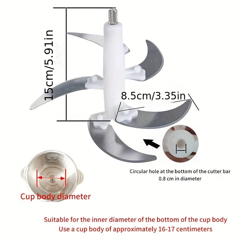 Replacement spare parts for electric meat grinder, including blade and food crusher processor. Suitable for  2L/3L/4L meat grinders. A useful addition to your kitchen tools and accessories.