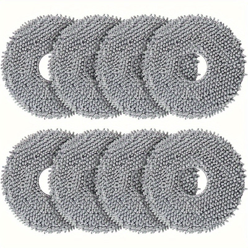 Set of 8 Mop Pads for Roborock Q Revo - Compatible with Robot Vacuum Cleaners, Includes Rotating Floor Cleaning Accessories