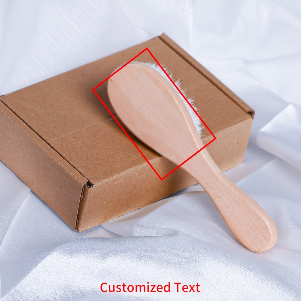 Unique Wool Brush Set with Custom Engraving - Ideal for Kids, Special Occasions & Celebrations - Personalized Wooden Hairbrush in Beautiful Gift Box