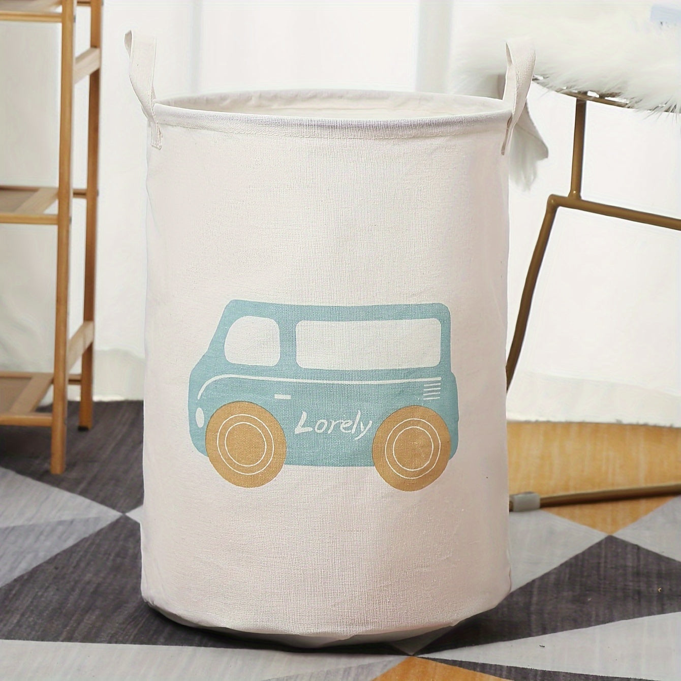 Fabric laundry basket with a capacity of 1 piece, perfect for storing dirty clothes, underwear, and toys. This folding laundry basket is ideal for organizing and storing items in the bathroom, bedroom, living room, or dorm. Enhance your home decor with