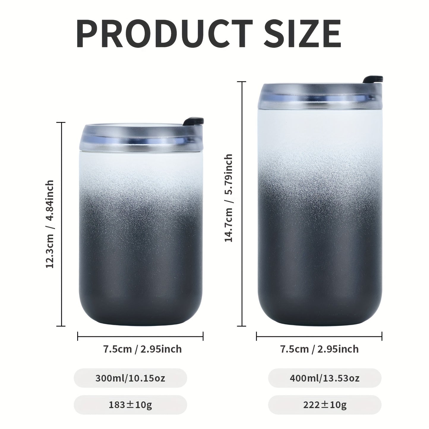 13.5oz stainless steel travel mug with leakproof flip lid for hot and iced drinks. BPA-free, dishwasher safe, 400ml capacity.