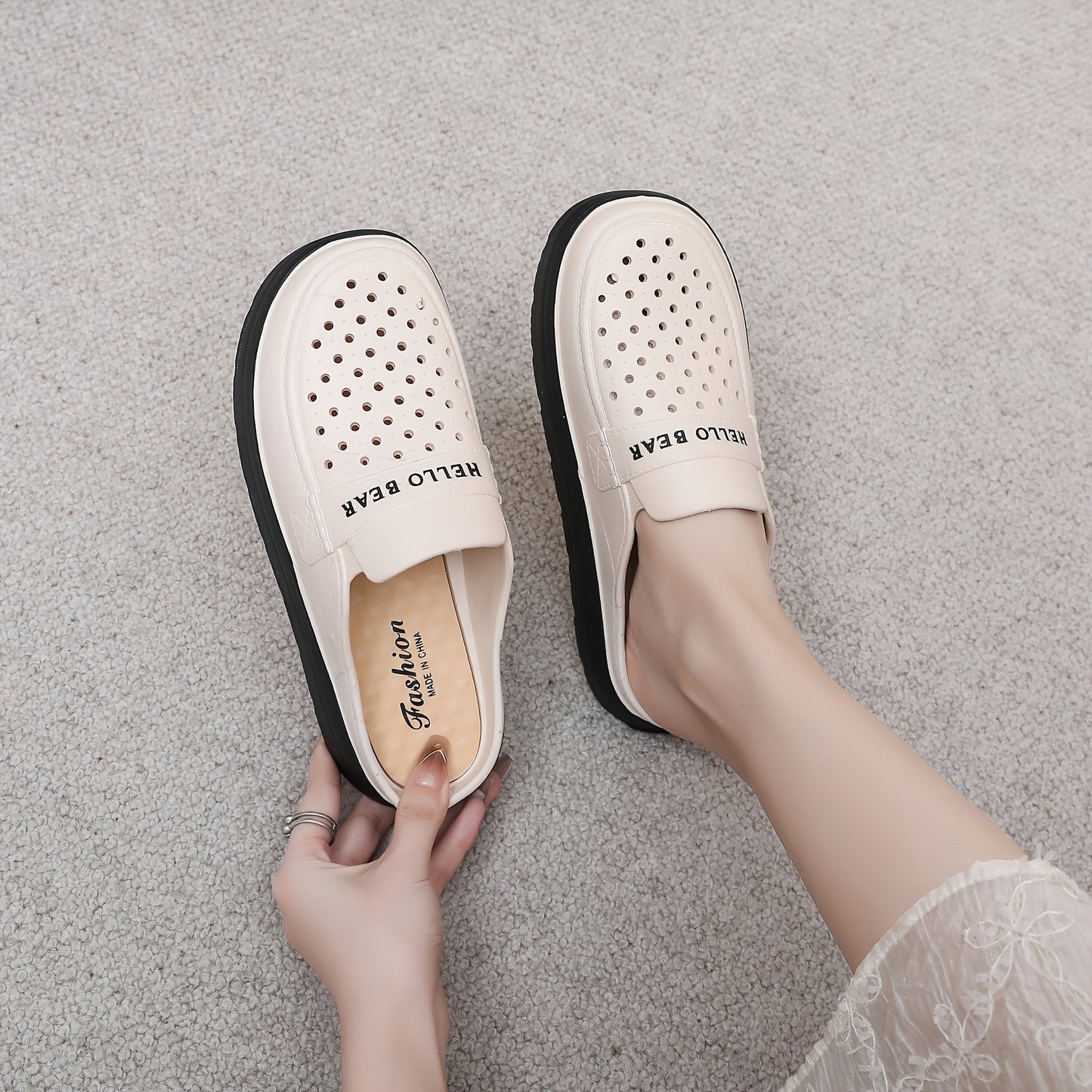 Valentine's Day gift: Summer thick-soled shoes for women with half-enclosed head, symbolizing love and companionship.