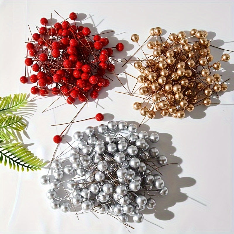 100 pieces of artificial berries mix in classic style, perfect for holiday decorating. Ideal for Christmas, Easter, Thanksgiving, and New Year. Great for seasonal crafting and wreath making, non-electric and featherless decorative fruit.