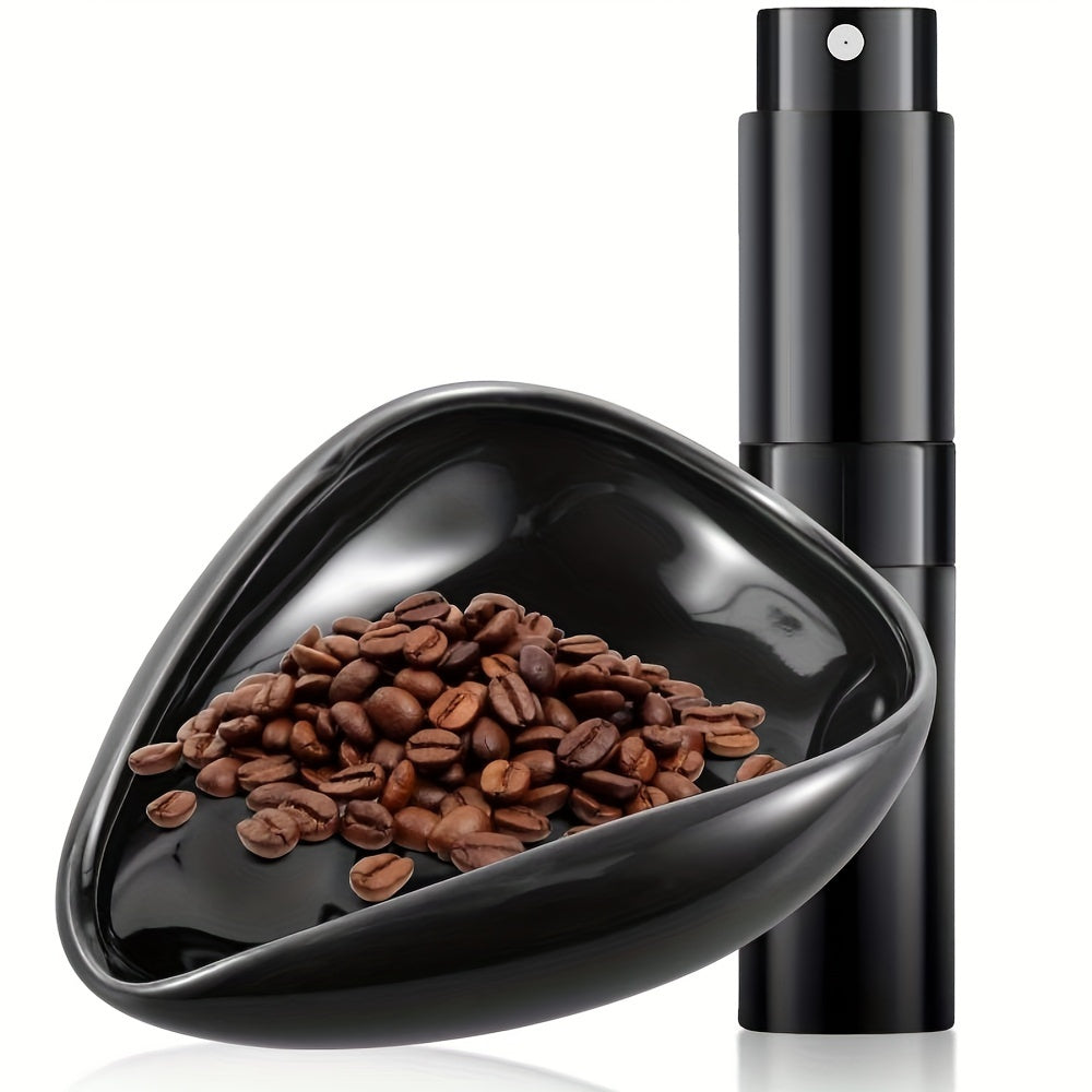 Essential Set for Coffee Lovers: Includes Ceramic Dosing Cup, Spray Bottle, and Stirring Spoon - Choose from Black or White, Available in 1pc, 2pcs, 3pcs, or 4pcs