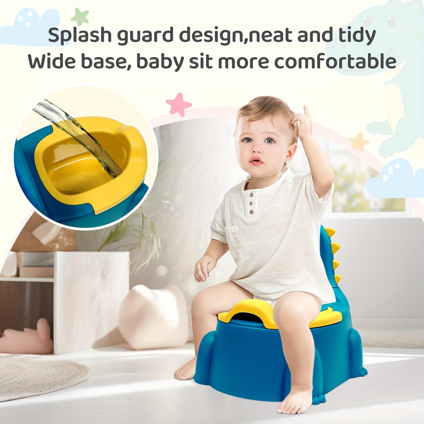 Dinosaur Potty Training Seat: Non-Slip, Comfortable, and Fun! Perfect for Potty Training