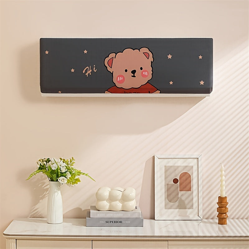 Protect your indoor furniture and home decor from dust with this easy-to-install, washable and breathable fabric dust cover featuring a cartoon pattern. Ideal for wall-mounted air conditioners, this cover is a stylish and practical addition to any home.