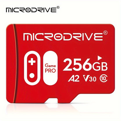 Micro TF SD Card available in 32GB, 64GB, 128GB, and 256GB with U3 Class 10 speed, come with SD adapter.