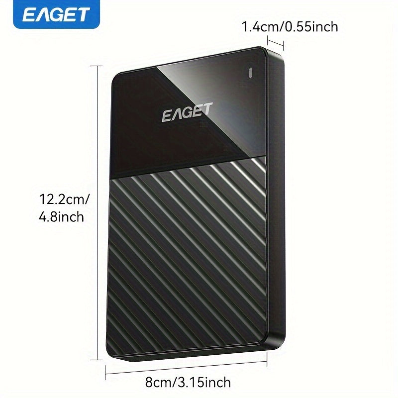 EAGET Portable Hard Drive Disk in 500GB/320GB/250GB sizes, USB 3.0 for Mac, PS4, PC, Laptop, Xbox, no battery needed.