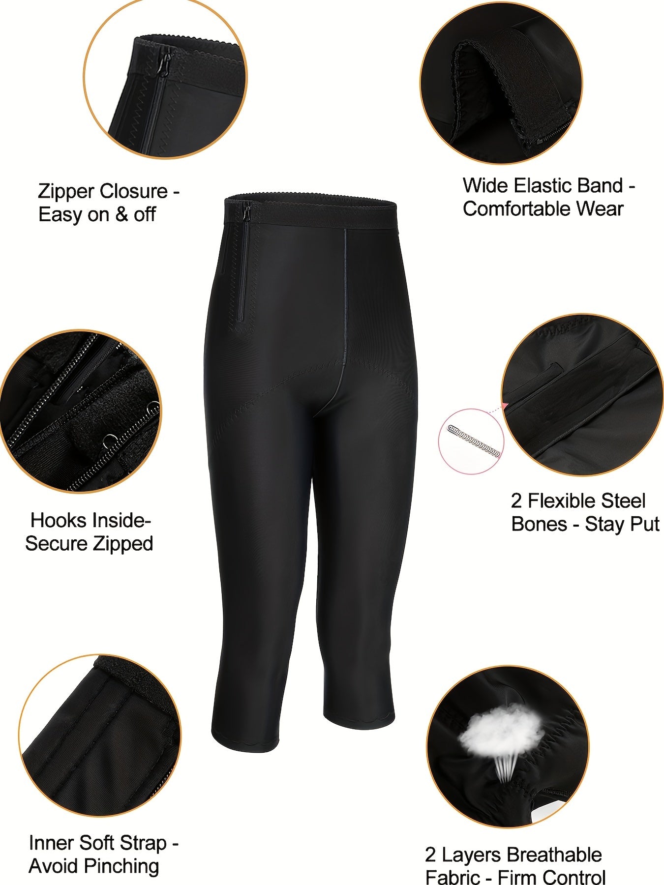 High waist capris with tummy control and butt lifting features, Women's shapewear.