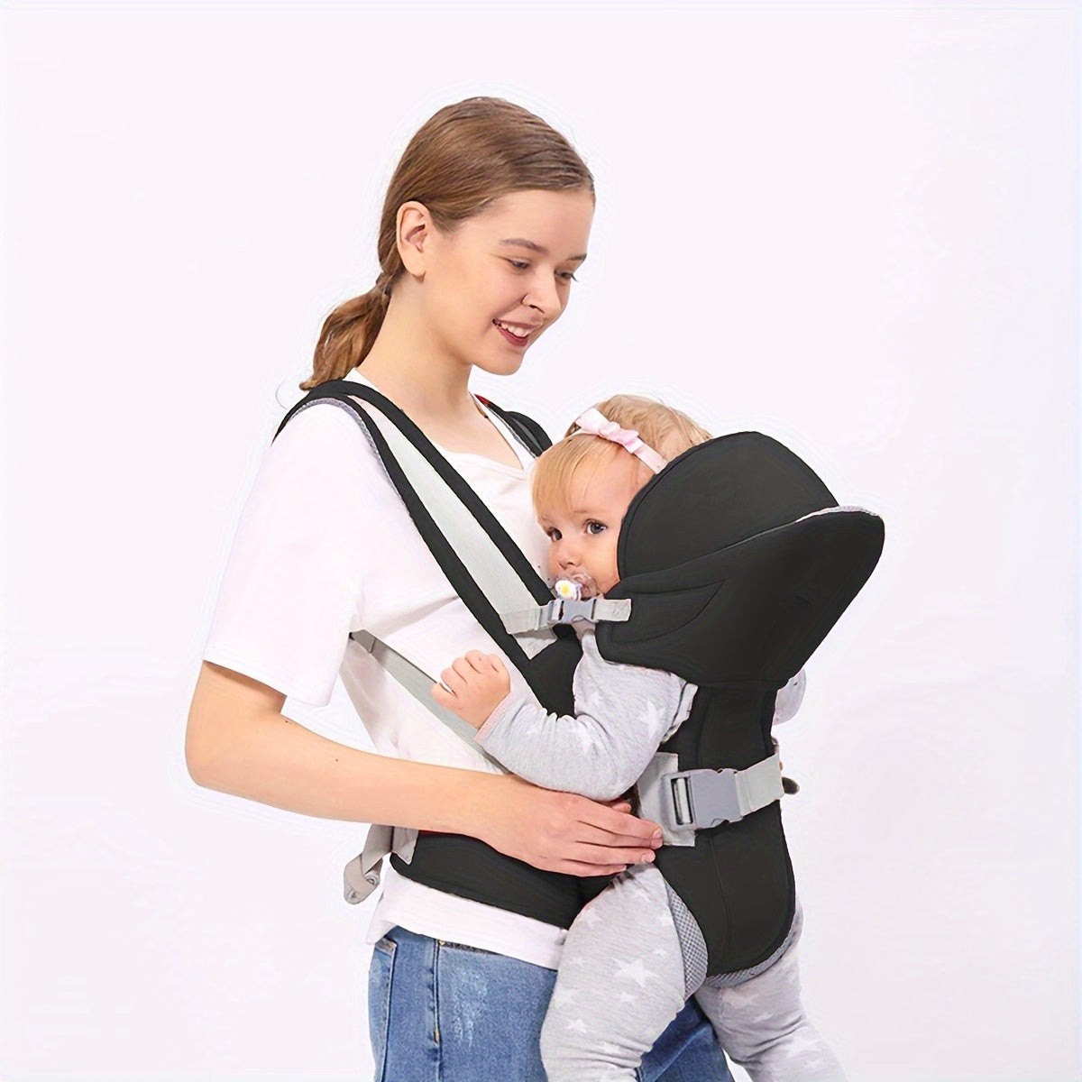 A versatile large baby carrier with a breathable design and thick padding, resembling a backpack.