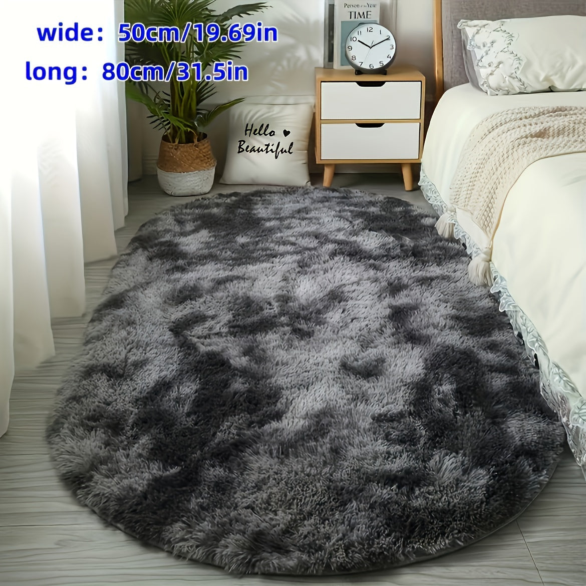 Soft, Luxurious Shag Area Rug - Plush, Non-Slip, Fade-Resistant, Machine Washable | Perfect for Living Room or Bedroom Decor - Cozy Polyester Floor Carpet