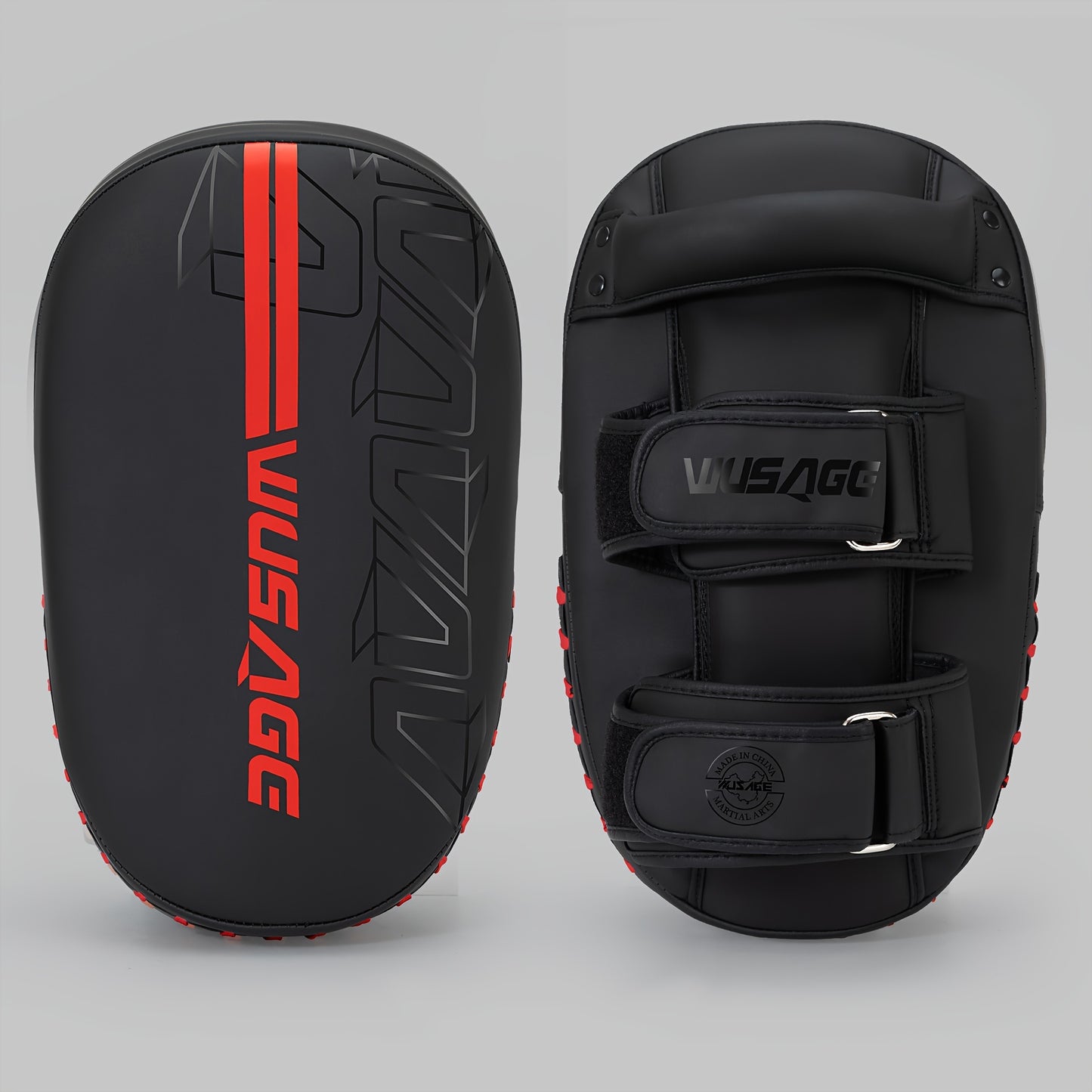 WUSAGE Curved Thai Boxing Pad with Solid Handle - Great for strikes and MMA training.