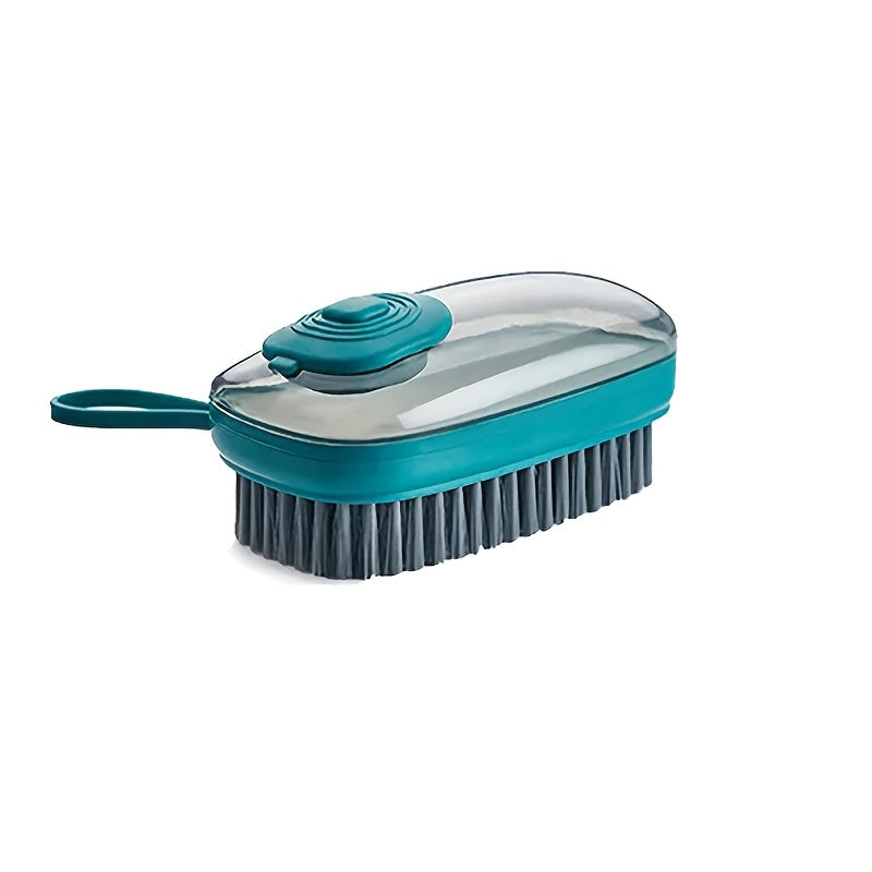 Power-Free Liquid Dispensing Brush for Various Cleaning Tasks, Great for Clothes, Carpets, Kitchen, and Bathroom