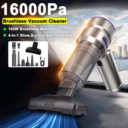 The Suitu 100W Brushless Handheld Vacuum Cleaner is a powerful and convenient way to keep your car and home clean. With 16000Pa suction power and 4-in-1 functionality, this cordless vacuum is perfect for tackling dust and dirt in any space. It is USB