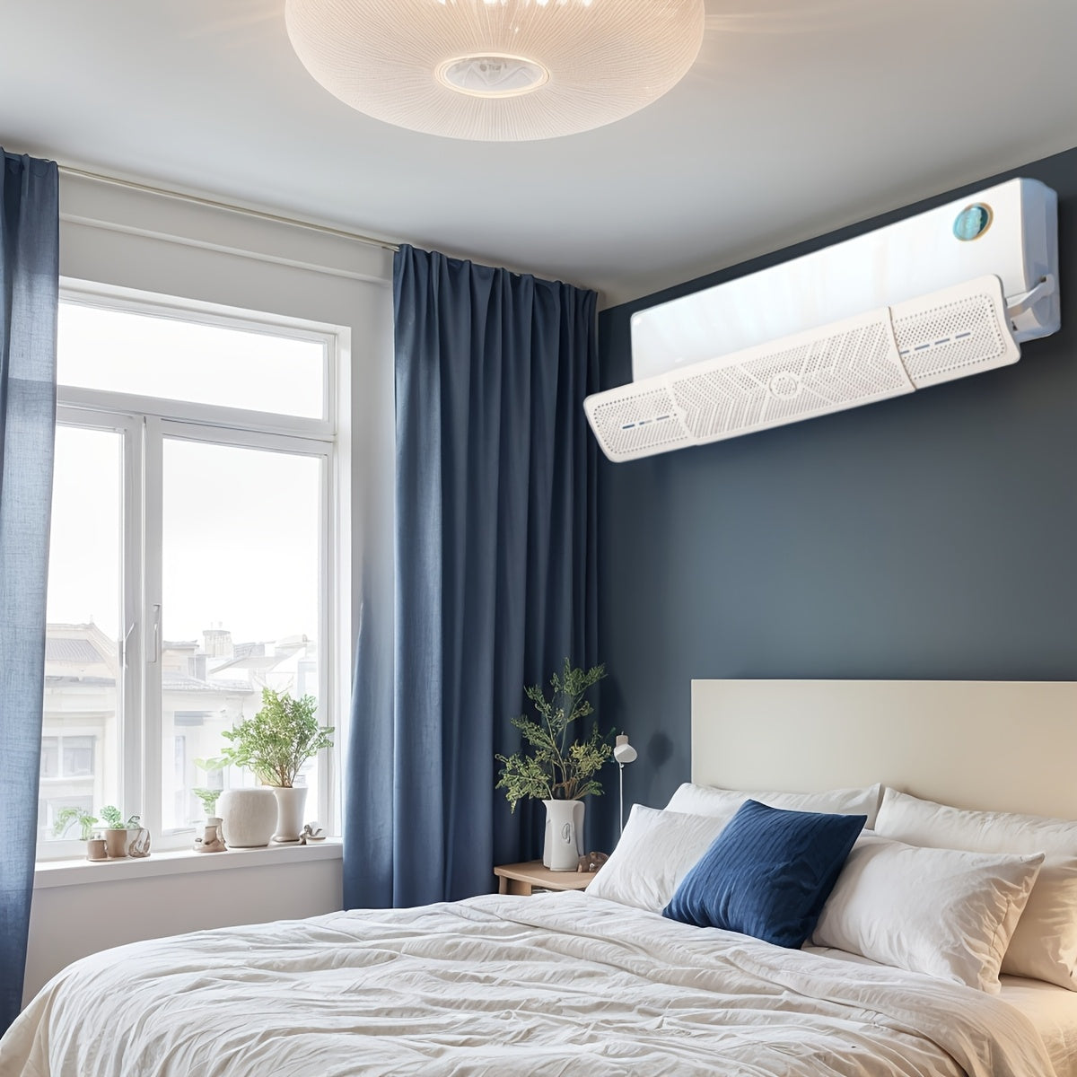 Introducing the 2025 Wind Deflector for Air Conditioners - Innovative No-Drill Side Hanging Design, Made of Durable Plastic to Improve Efficiency and Comfort without requiring Electricity.