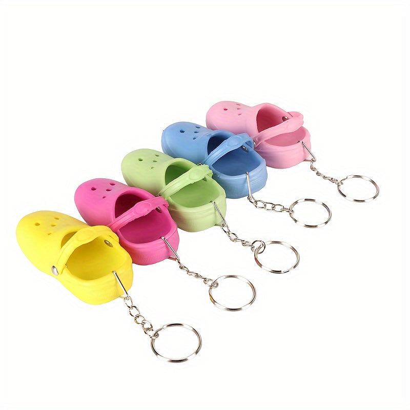 Set of 20 Mini Keychains - Silicone Shoe Charms available in 5 Colors, Ideal for Bags & Keys, Durable & Convenient Accessory for Women, Men, Girls, Boys - Great Gift Idea