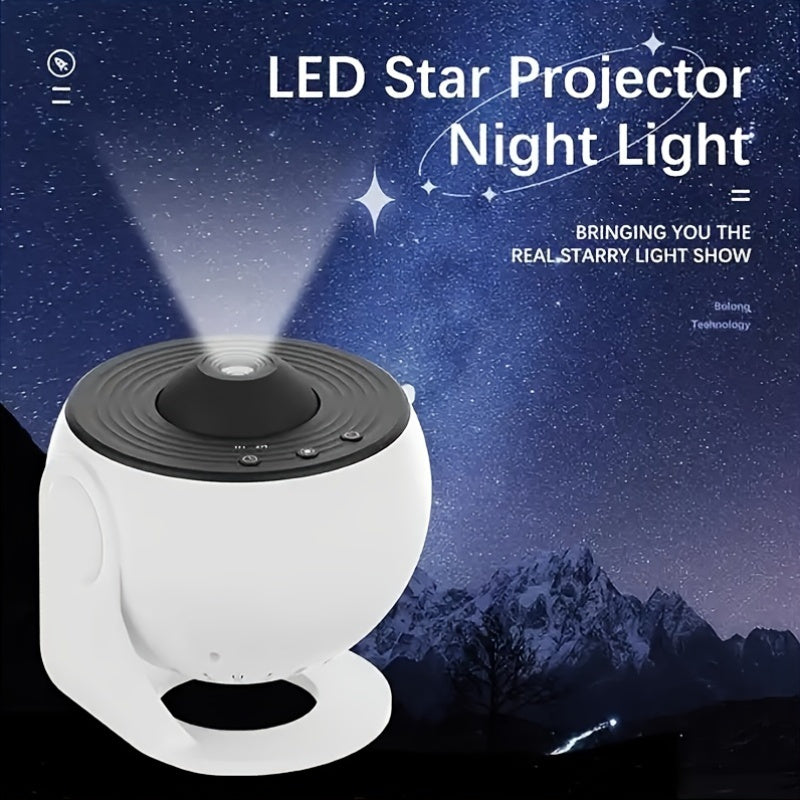 In 2024, introduce the New Color Globe Star Projector Lamp featuring 13 films for a dynamic atmosphere in your bedroom.