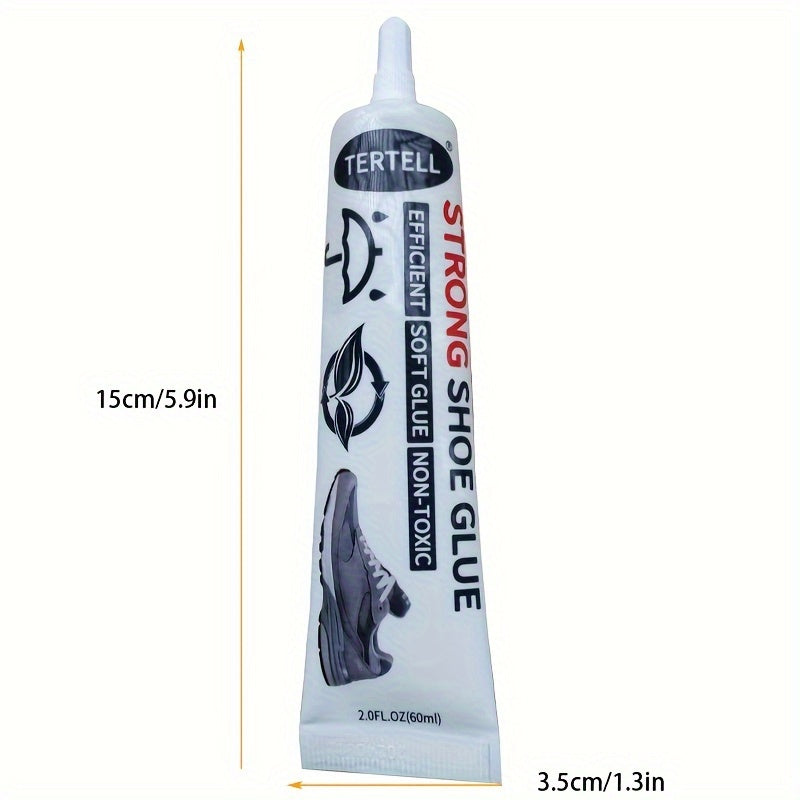 2.03oz Non-toxic Transparent Shoe Glue: Waterproof and Heat Resistant for Home and Outdoor Repairs.