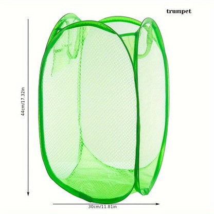 Складная сетчатая корзина для белья с выдвижным механизмом для переносной стирки - удобно хранит грязное белье, носки, нижнее белье, игрушки и многое другое