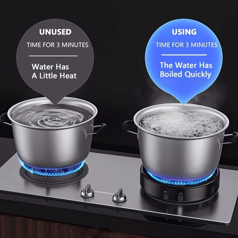 [A Popular Choice] Windproof Gas Stove Draft Shield for Efficient Cooking - Enamel Finish, Fits Different Pot Types, Supports Energy-Saving