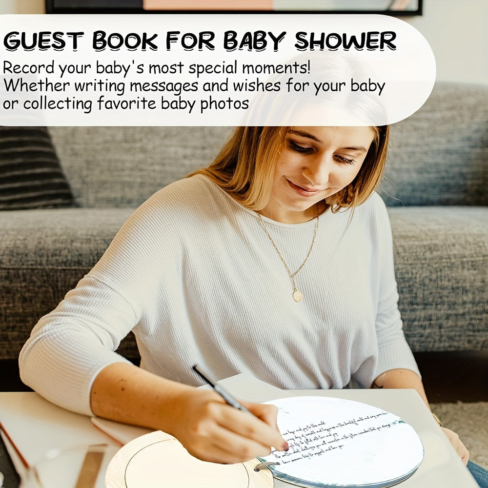 Guest book alternatives for the shower made of wood, a keepsake for home decor, perfect for Mother's Day and other holidays. Includes one book for signing in.