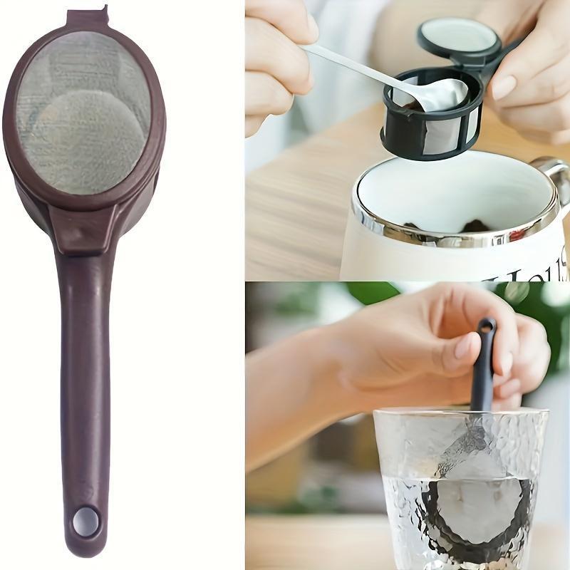 Coffee Filter Spoon: A compact and efficient tool for coffee capsule powder sifting. A must-have for coffee machines and baking. Made from food-safe plastic, no electricity required.