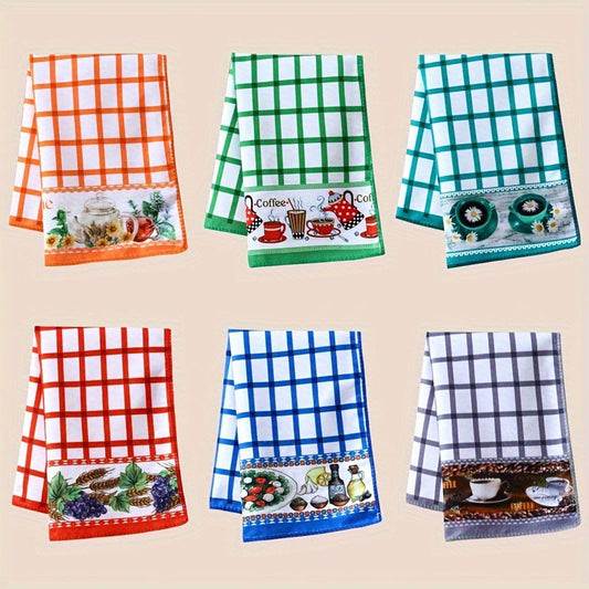 6 pieces and 12 pieces of hand towels are available. These simple and fun kitchen towels are colorful and printed with decorative designs. They are soft and absorbent, perfect for use as holiday tea towels or for everyday kitchen tasks. These towels are