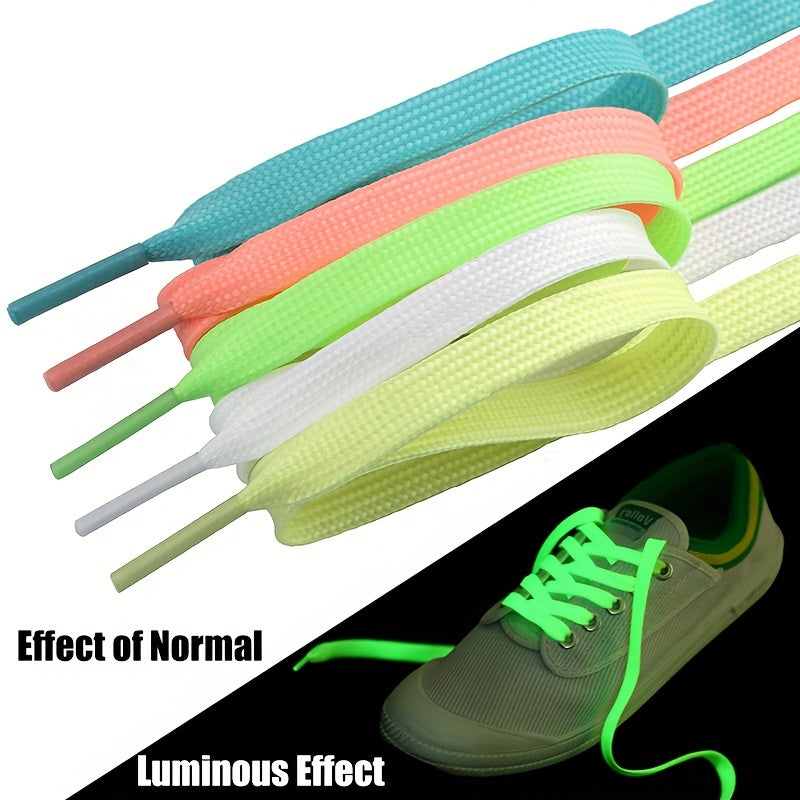 1 Pair of Glow-in-the-dark Shoelaces for Men and Women's Sneakers, Reflective