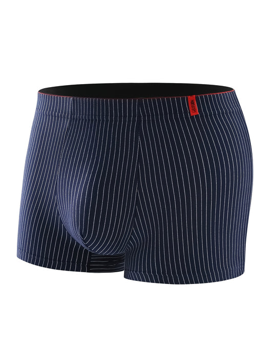 Men's striped boxers in 1pc, 4pcs, or 8pcs sets, with stylish design and breathable fabric.