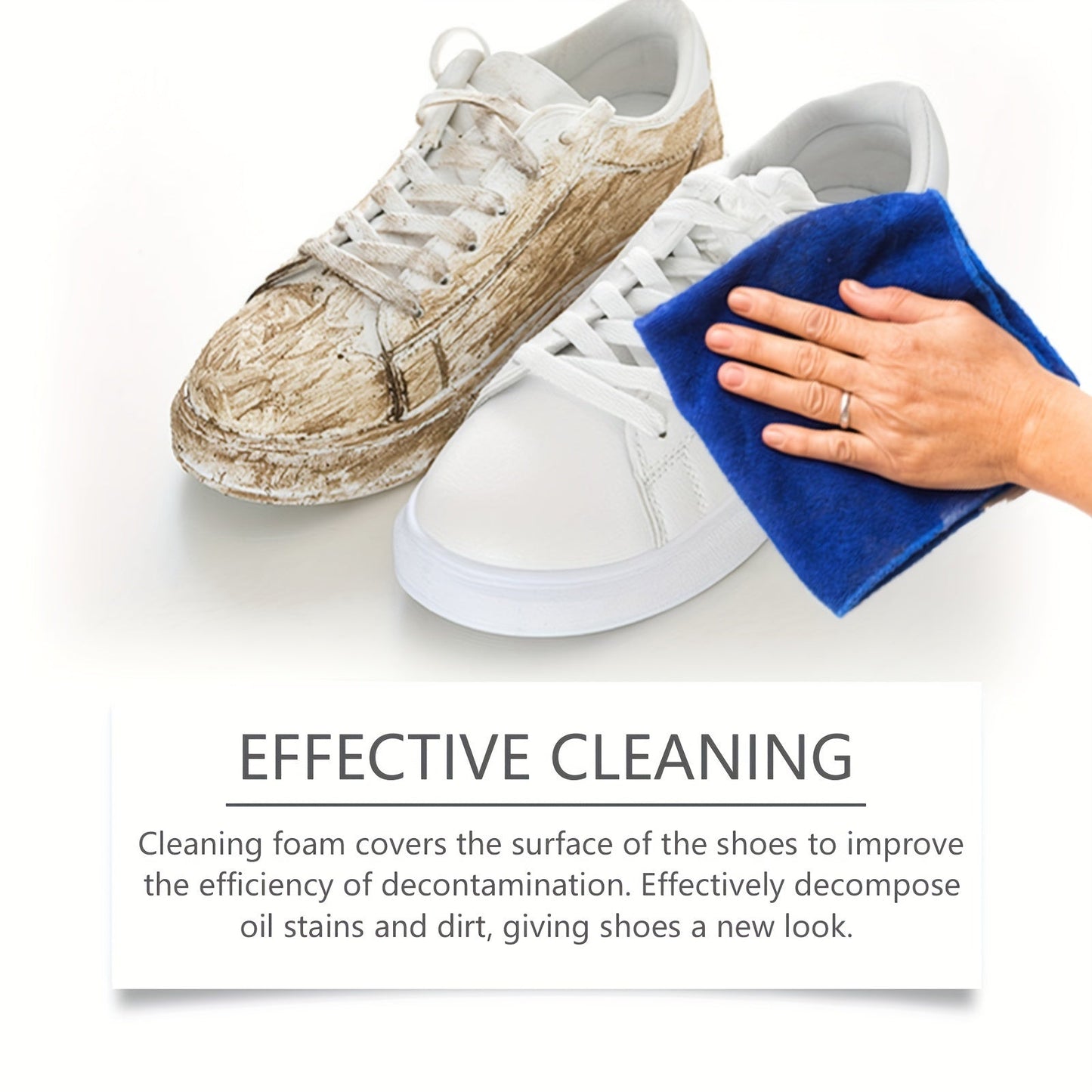 Introducing Jakehoe Foam Shoe Cleaner, a gentle formula designed for deep stain removal. This residue-free liquid cleaner features sodium bicarbonate and is safe for use on various materials, including canvas. Each 1L bottle comes with a towel, brush