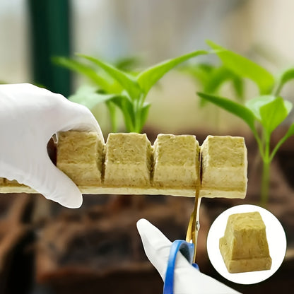 Rockwool Starter Cubes for Plant Propagation and Seed Starting in 100/200/300pcs packs.