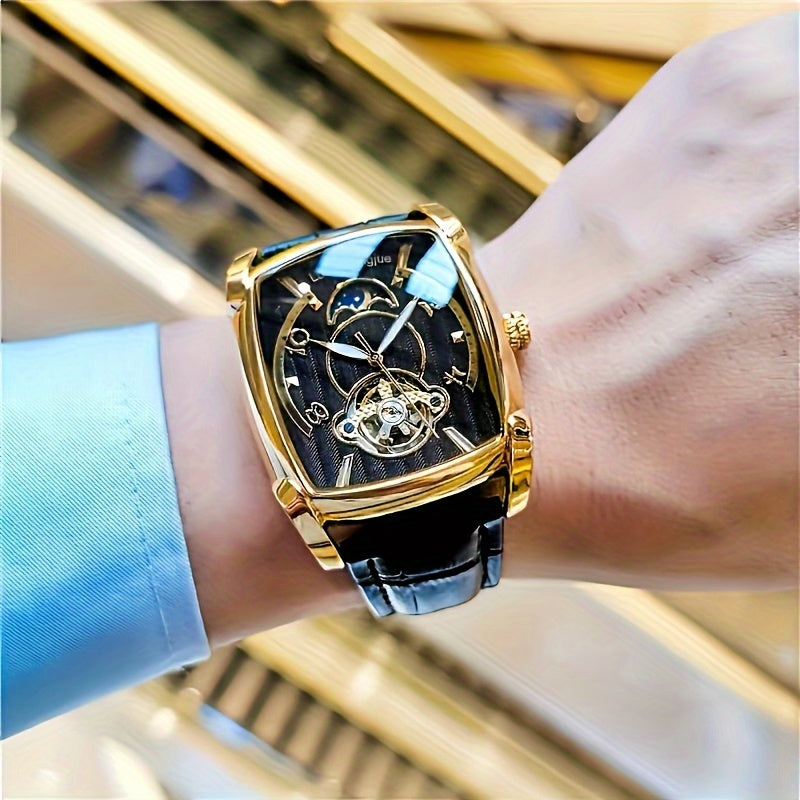 High-value luxury tourbillon mechanical watch for men, suitable for business, fashion, sports, and daily wear. Perfect birthday gift.