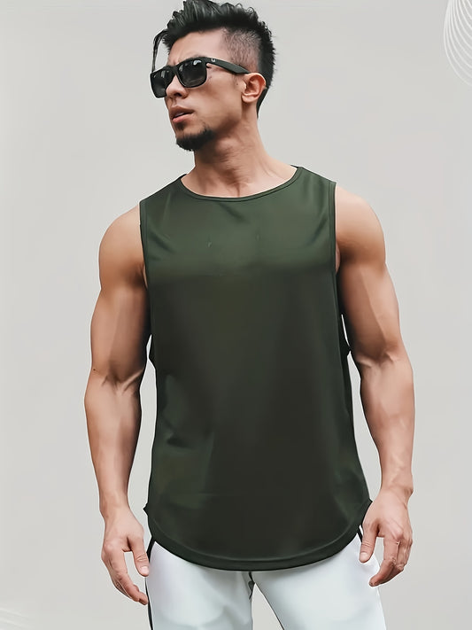 Men's quick-dry, moisture-wicking tank tops for gym, bodybuilding, and sports activities. Great for workouts and playing basketball.