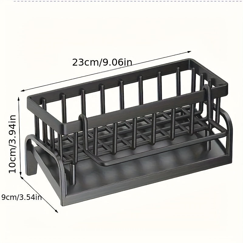 Simplify your kitchen with the 1pc Sponge Caddy Sink Organizer. This versatile holder is perfect for storing all your cleaning supplies, such as scrubbers, brushes, and soap. It is designed to keep your kitchen tidy and organized. Suitable for ages 14