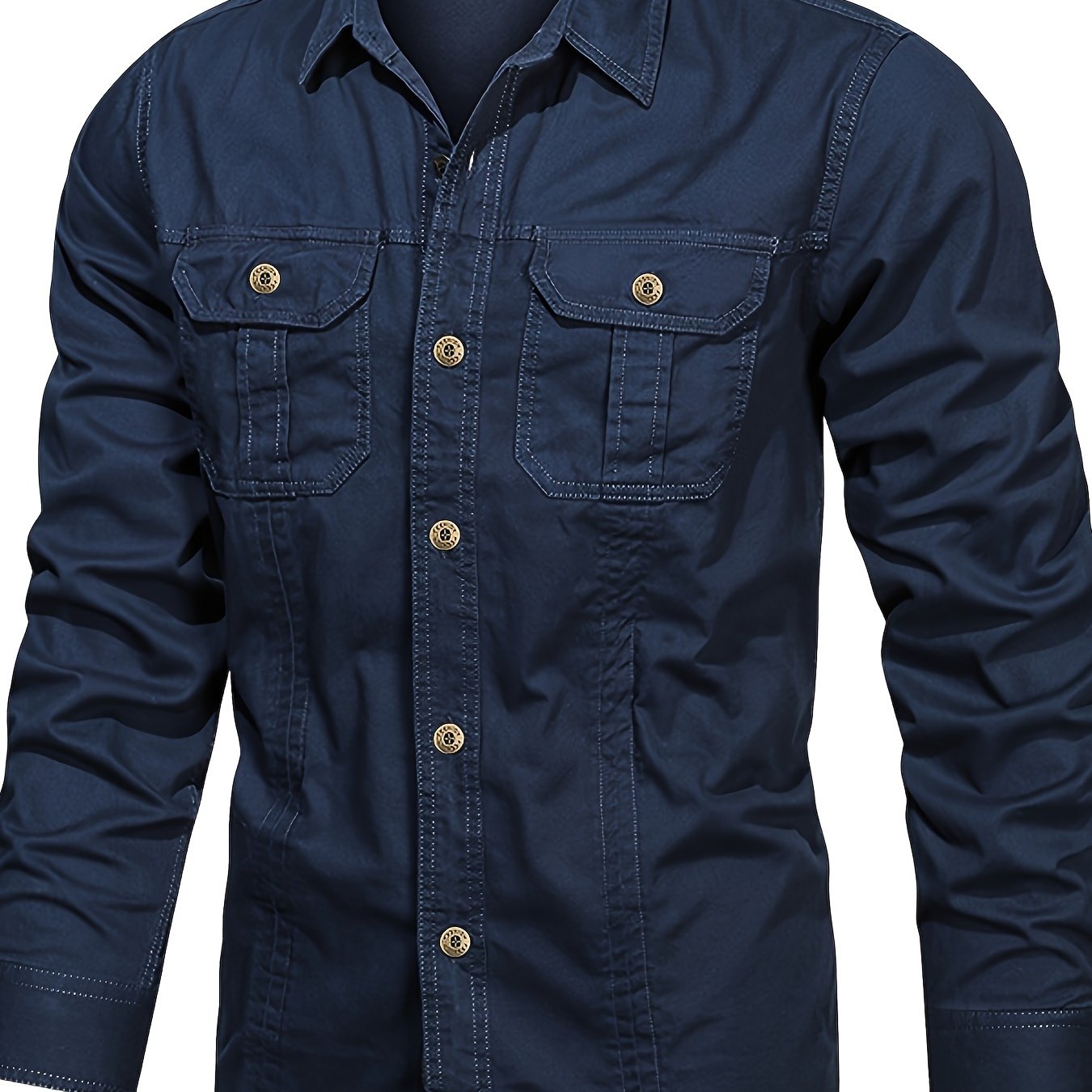 Casual long sleeve shirt for men, loose fit, Korean fashion trend. Perfect for summer and spring. Great gift option.