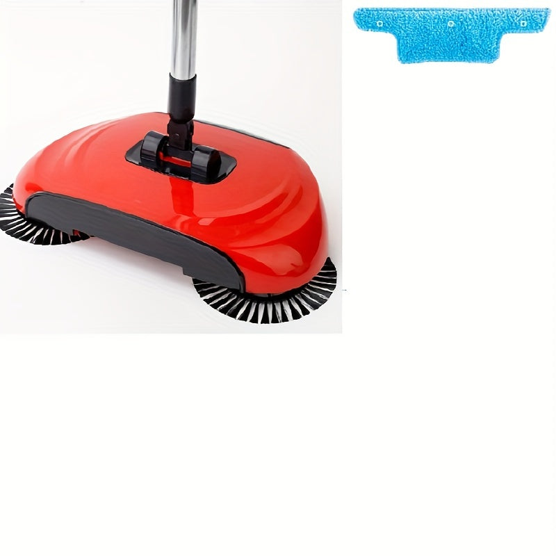 1Set of 3-in-1 Multifunctional Hand Push Sweeper, Vacuum Cleaner, Sweeping and Moping Machine. Ideal for Removing Garbage, Pet Hair, and Dust with Both Dry and Wet Use. Perfect for Hardwood and Ceramic Tiles. Includes 1/2/5/10 Cloths and Various Cleaning