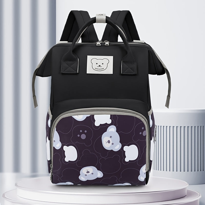 Trendy and chic, this spacious and lightweight backpack is perfect for moms on the go. Featuring a waterproof design and adorable little bear motif, this backpack can easily be attached to a stroller for added convenience.