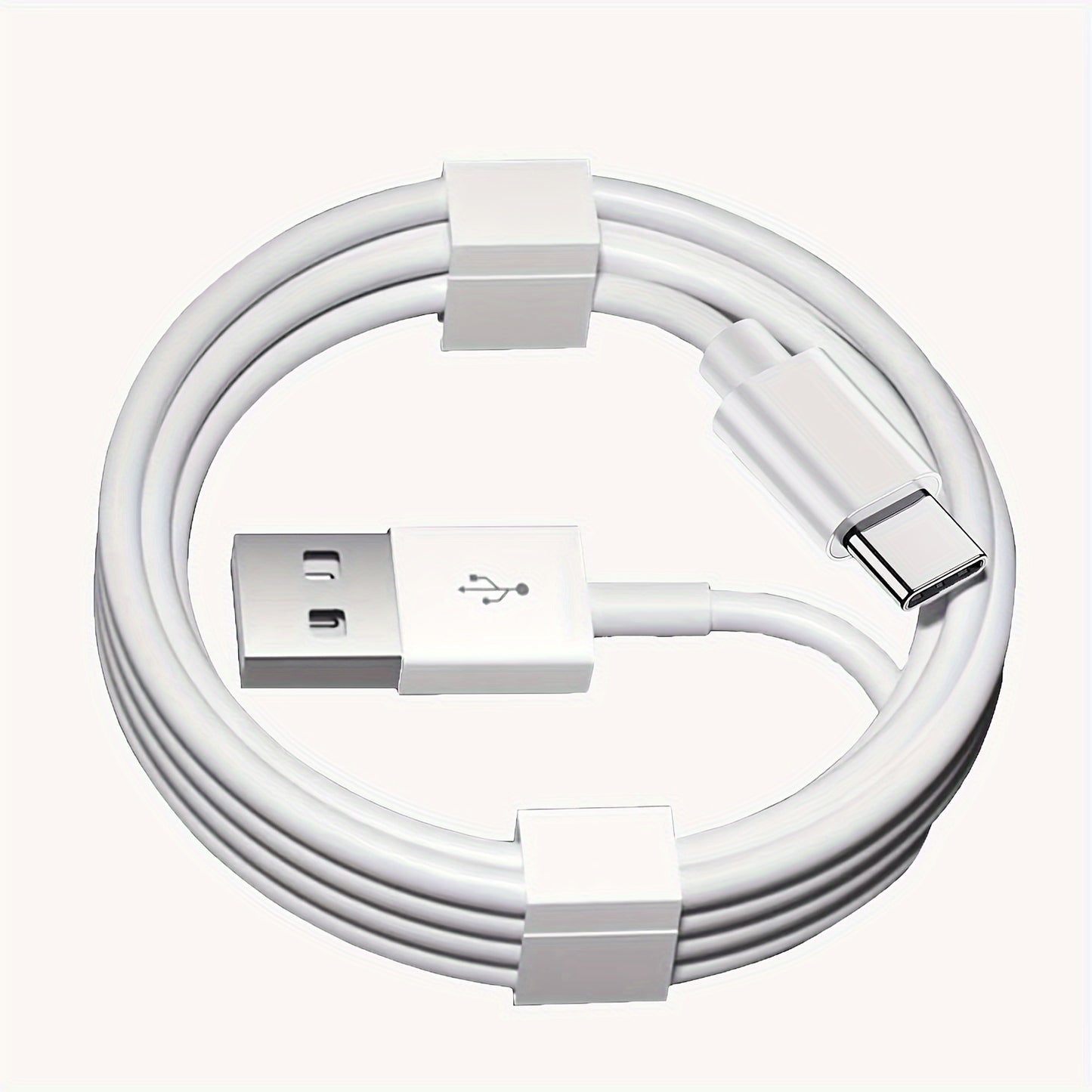 Кабель USB Type C с быстрой зарядкой 60W, доступный в длинах 91.44/182.88/304.8 см, совместим с Samsung/Galaxy/iPhone 15/15 Plus/15 Pro/15 Pro Max и другими телефонами с USB C.