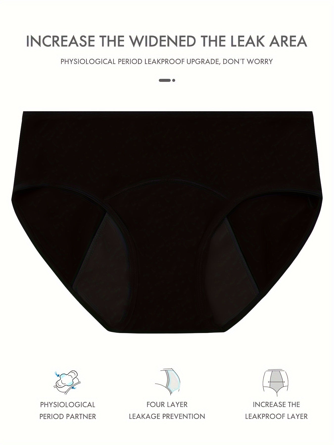 4 seamless period briefs for women, comfortable and breathable.