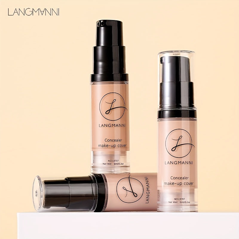 Long-lasting concealer with smooth finish and 4-color powder base