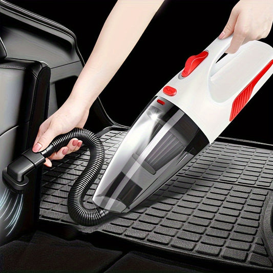 Introducing the CascadeVac Handheld Mini Vacuum Cleaner for Cars and Homes! This powerful dust remover features strong suction and includes a convenient crevice tool. With a corded design and fabric filter, this 72W/50DPS vacuum is perfect for 12V cars.