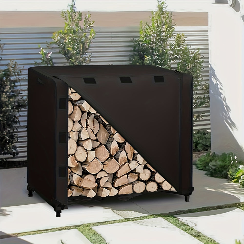 Keep Your Firewood Dry with our Heavy-Duty Outdoor Rack Cover - Resistant to Water and Weather, Designed for 4ft & 8ft Log Racks, Great for Camping and Outdoor Grilling, Makes a Perfect Gift for the Holidays