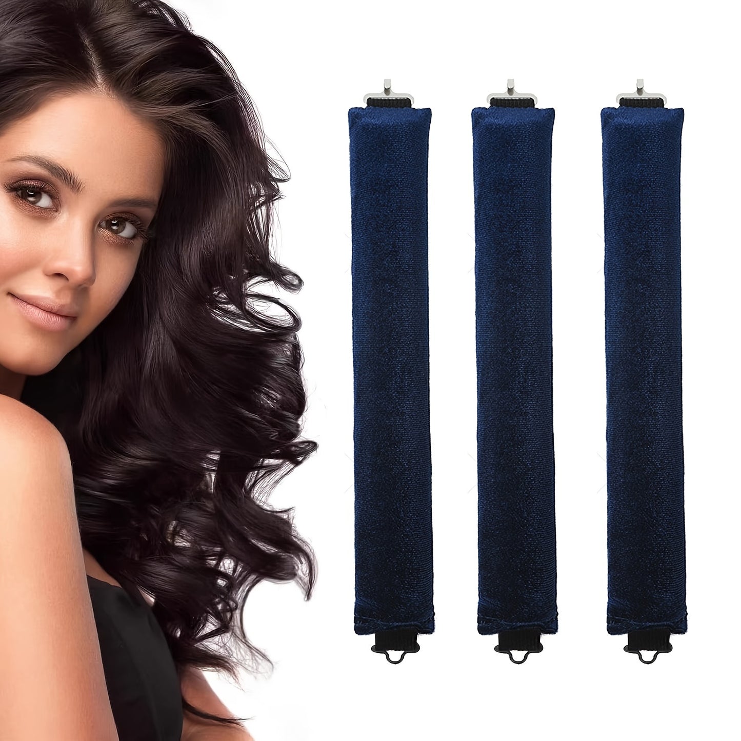 3-Pack Unisex-Adult Big Wave Curlers for Curly Hair styling, Easy to Use Iron Set