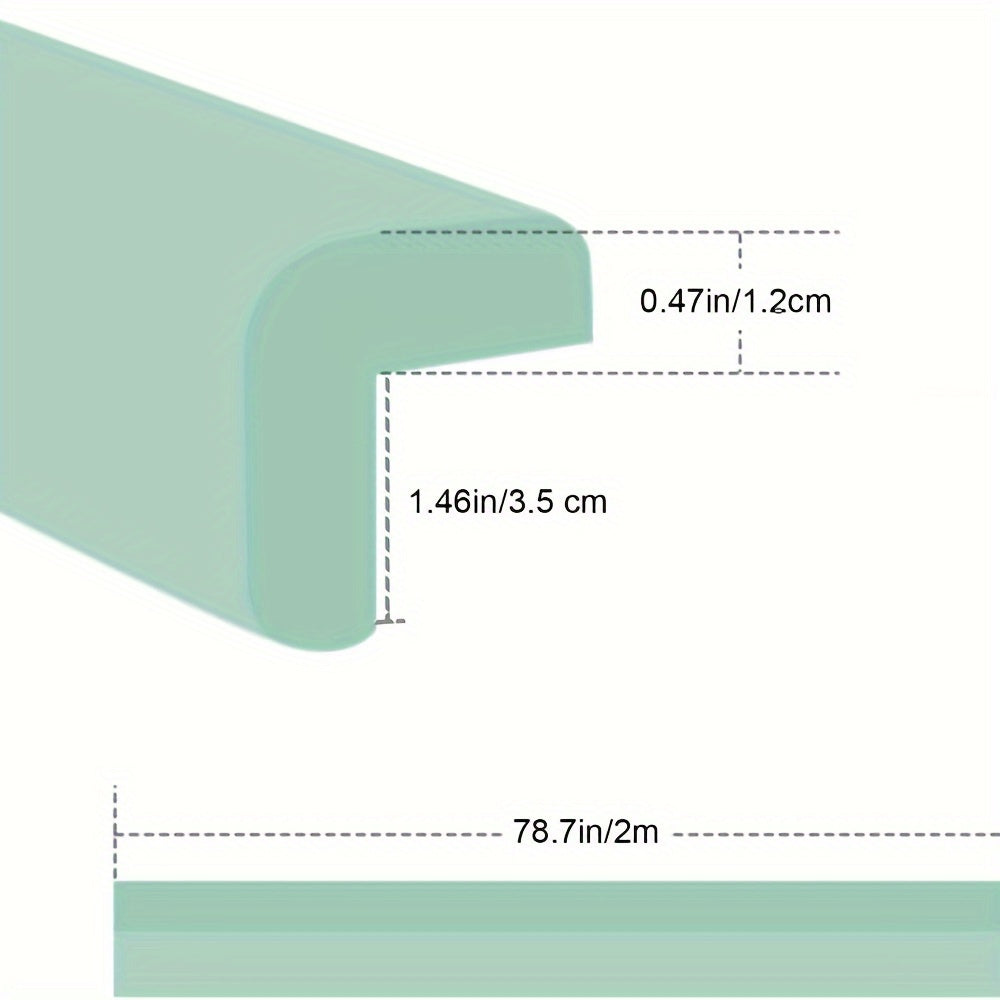 Soft and phthalate-free nitrile foam edge protectors designed for youngsters, offering extra thickness and an L-shaped design for maximum safety on tables and coffee tables.