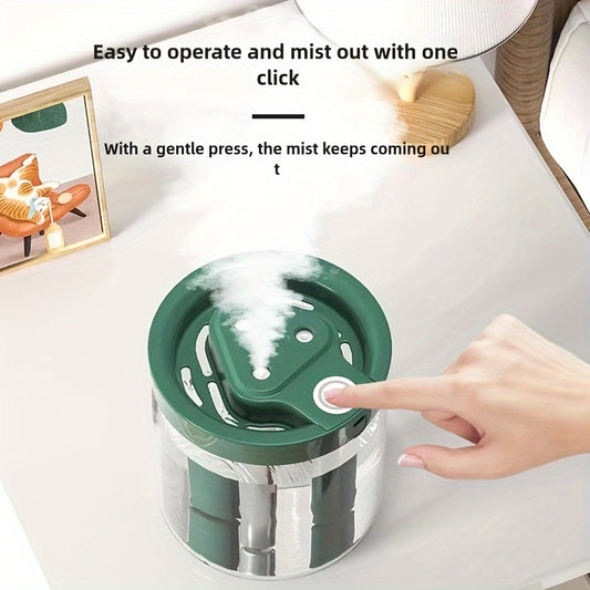 USB-powered humidifier with triple jet technology, 3-speed mist, and warm night light - ideal for home, office, and dorms.