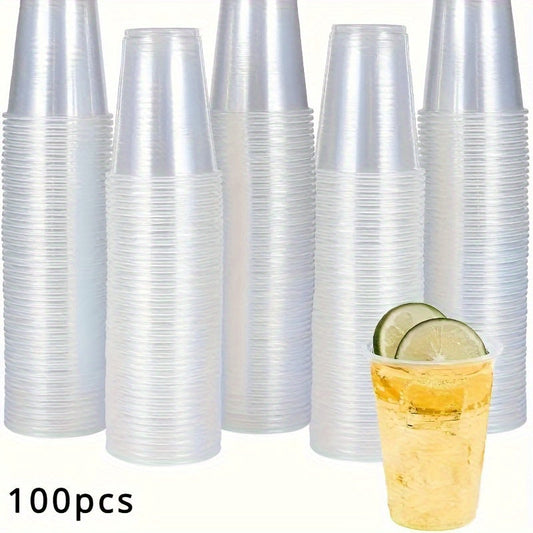 Pack of 50 disposable plastic water cups ideal for airline travel, family gatherings, picnics, and parties