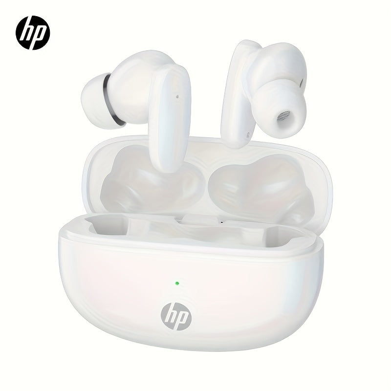 HP Wireless Earbuds with Deep Bass Sound, Lightweight BT Earphones with Mic for Calling, Premium Sound Connection, Charging Case.