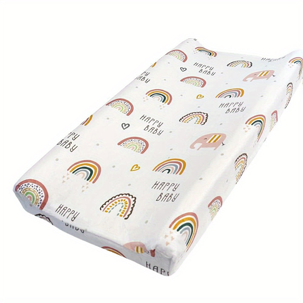 1 piece baby fitted sheet with plush printed design, ideal for comfortable bedding and diaper changing pad cover.