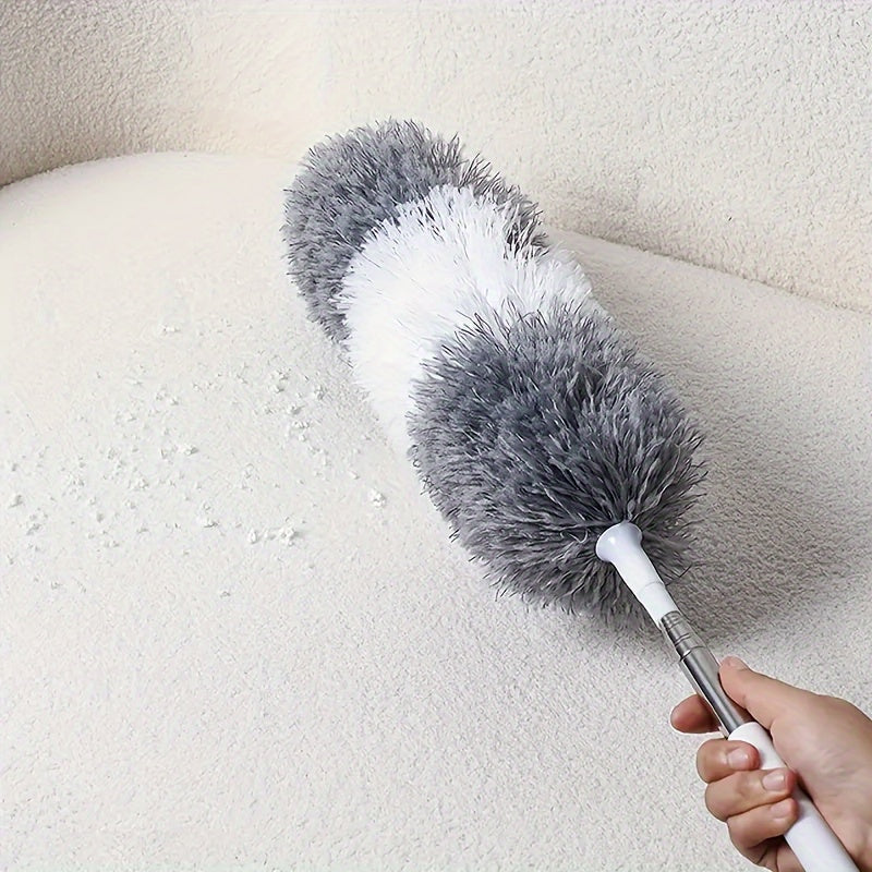 Flexible Electrostatic Duster with Adjustable Head - Eco-Friendly and Easy to Clean for Hard-to-Reach Areas, Household Items, and Vehicles - Battery-Free Technology